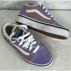 VANS Kids Old Skool Sneaker Suede Sherpa Multicolor Color Block Size 11.5